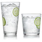 Libbey Preston Tumbler & Rocks Drinking Glasses Set of 16 | Clear All-Purpose Glassware Set with 8 Tall Tumblers (16 oz) & 8 Rocks Glasses (13 oz) | Wide-Rim Lead-Free Drinkware for Water, Juice, Cocktails & More
