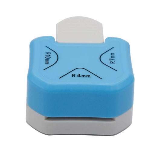 QIQQIKIN 3-in-1 Paper Corner Rounder – R4mm/R7mm/R10mm, Adjustable Corner Cutter Punch for Crafts, Photos, Cards & Scrapbooking